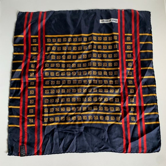 Daniel La Foret 100% Silk Scarf Neck Purse Hair Square Multicolor Hand Rolled - Picture 6 of 7